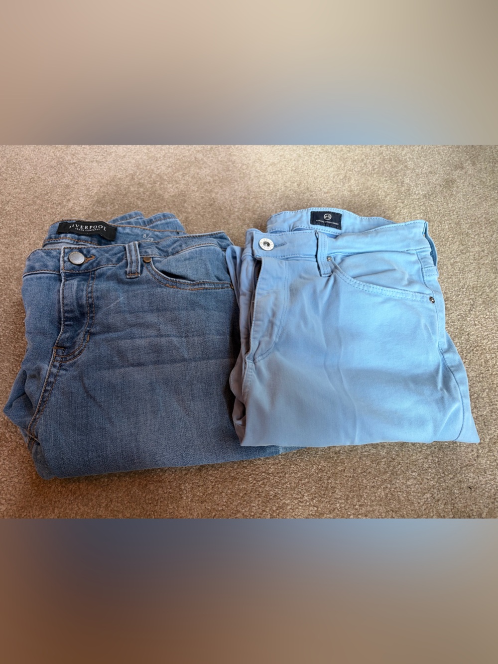 Two pairs of jeans- Liverpool and Adriano Goldschmidt